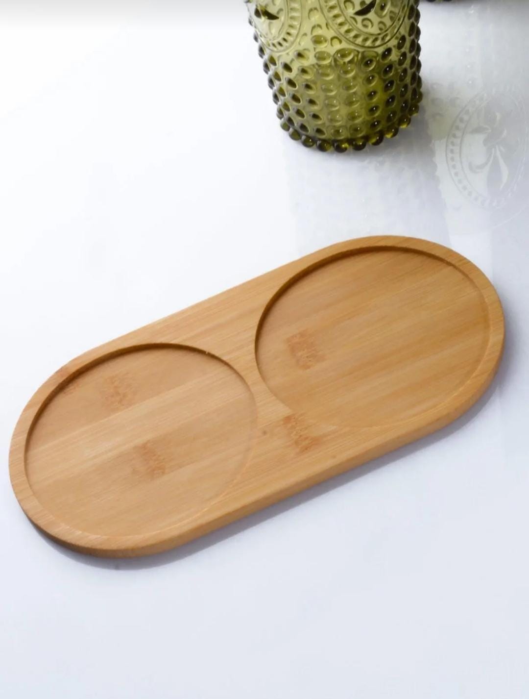 BAMBU YAĞDANLIK ALTLIĞI OVAL 2 BÖLMELİ *
