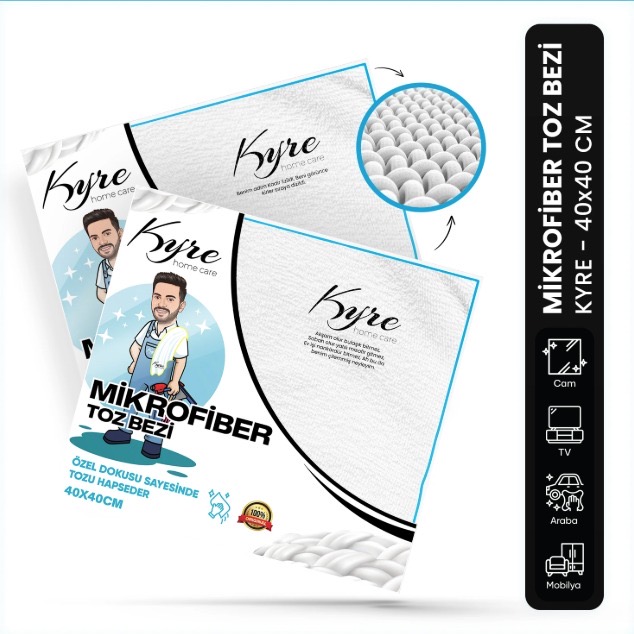 KYRE KADİR EZİLDİ MİKROFİBER ATLET BEZİ 40*40cm (TOZ BEZİ) *
