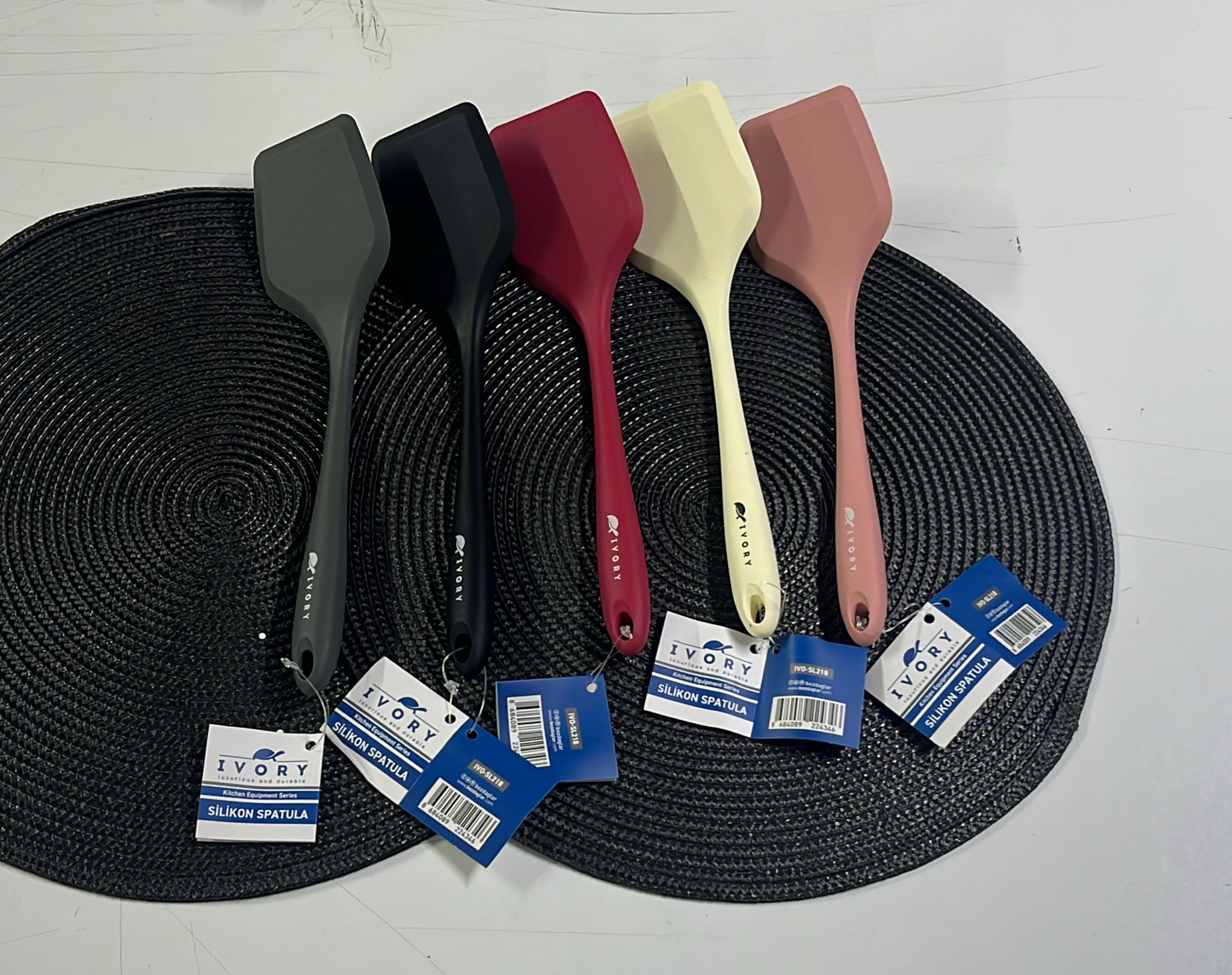 IVORY SİLİKON EĞİMLİ GENİŞ AĞIZ SPATULA SL218 *