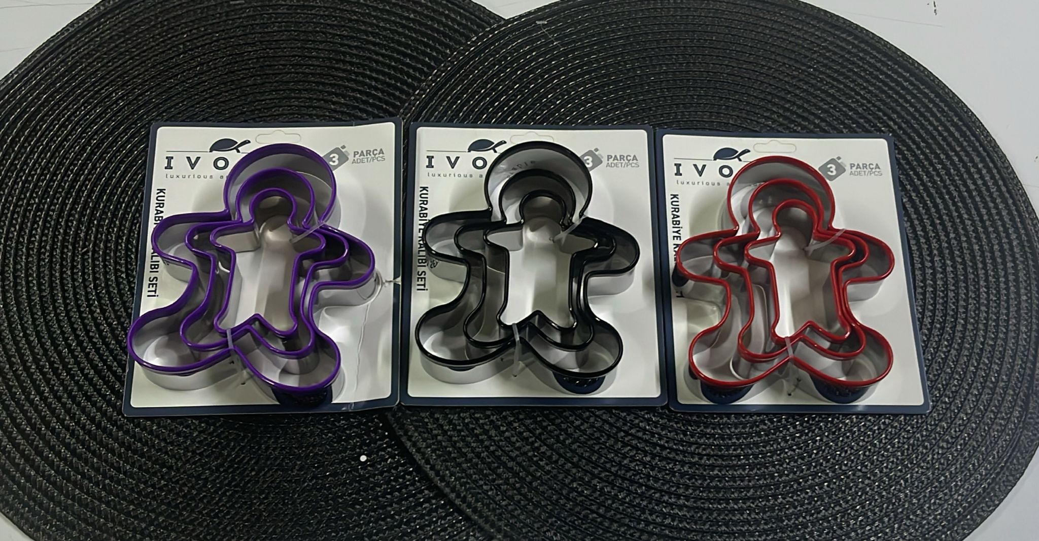 IVORY 3 PARÇA JUMBO KURABİYE KALIBI PST293 *