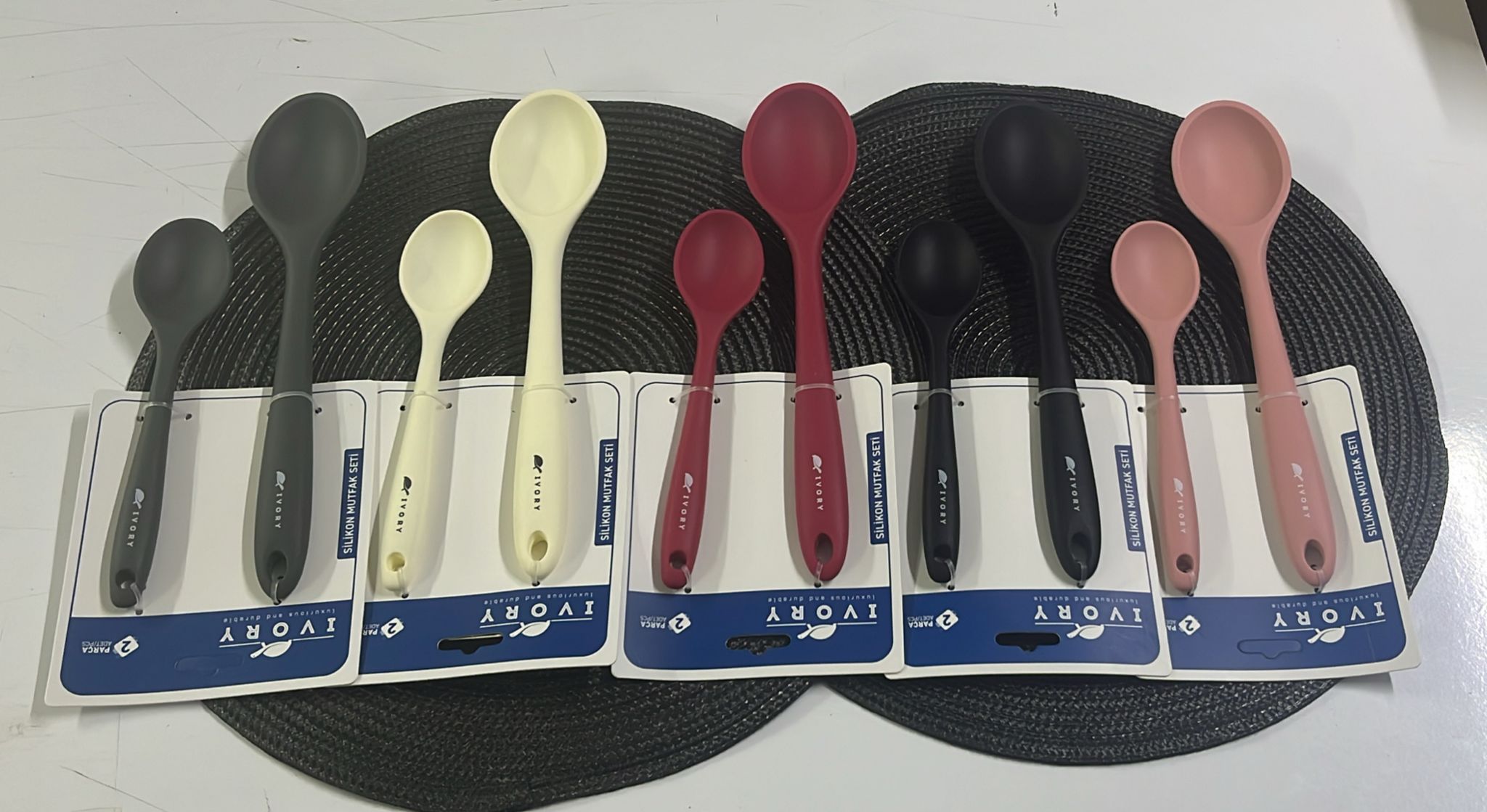 IVORY SİLİKON İKİLİ DERİN KAŞIK SET SL213 *