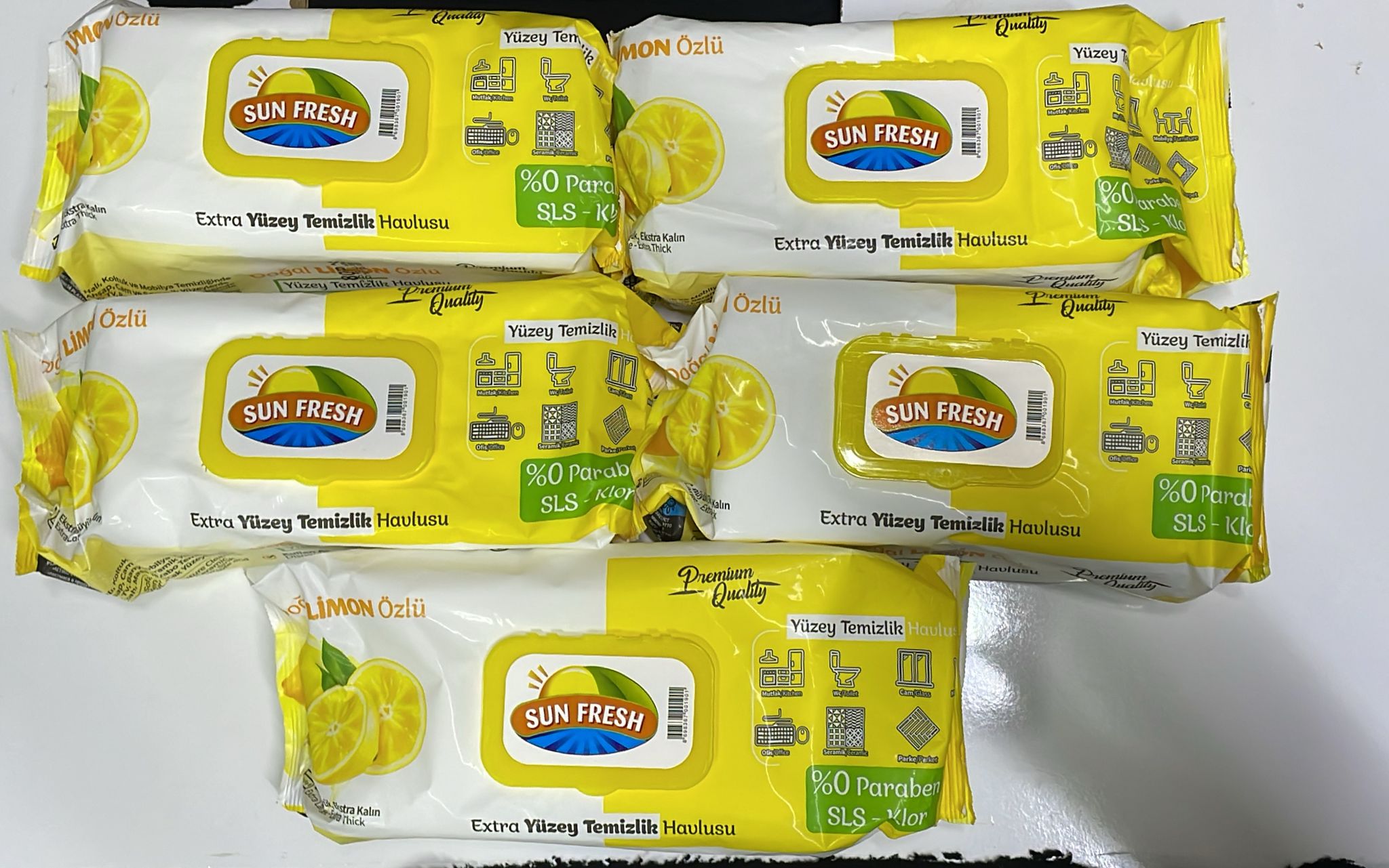 Sun Fresh 80 li Yüzey Temizlik Havlusu Limon Özlü *