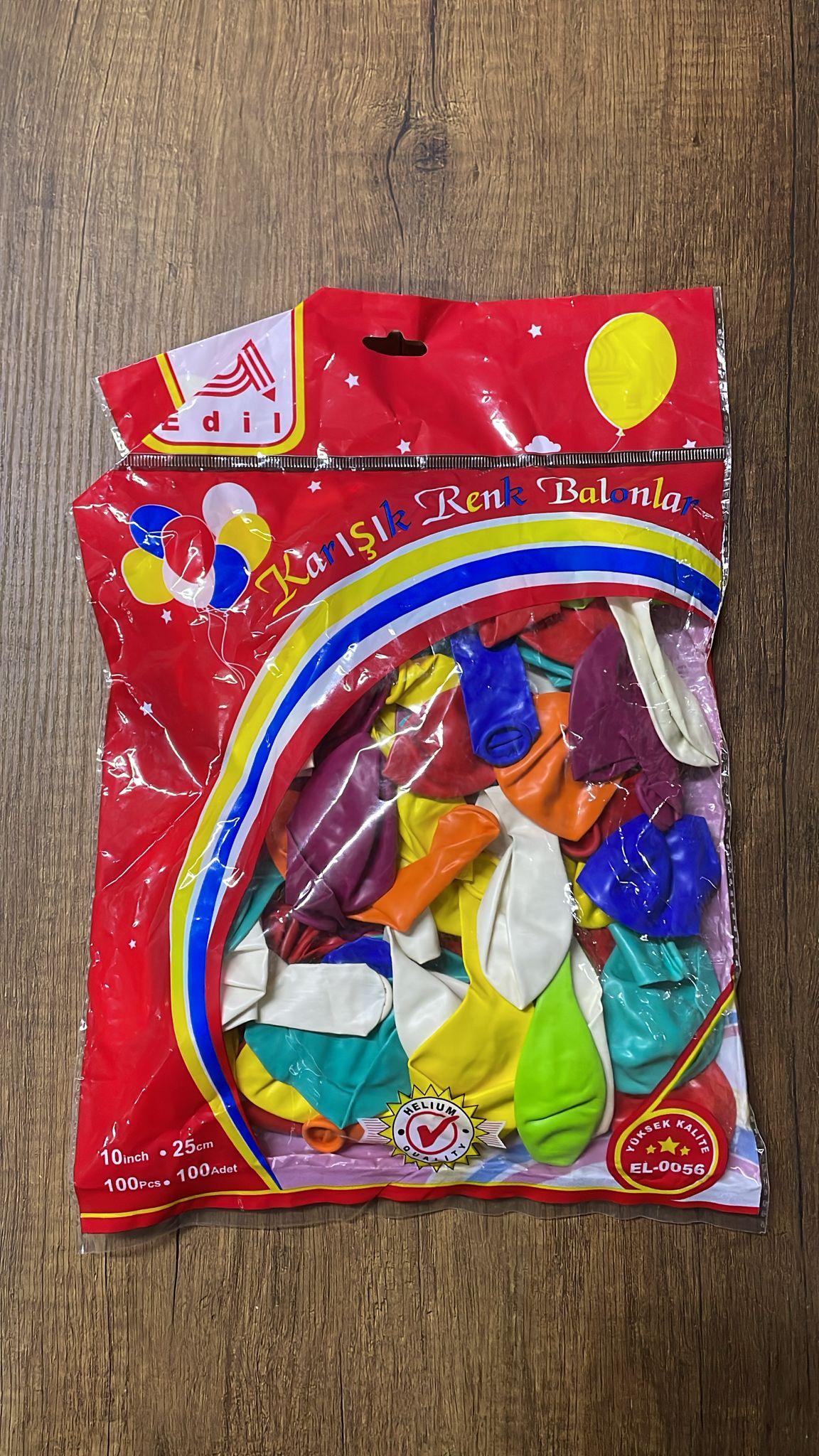 100 LÜ KARIŞIK RENKLİ BALON *