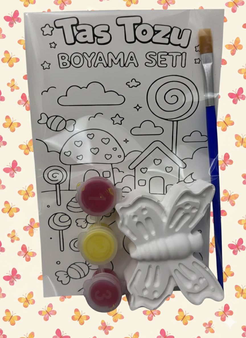 FİGÜRLÜ TAŞ BOYAMA KELEBEK *